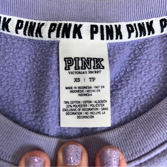 PINK Lavender Sweatshirt - Size XS - Picture 5 of 6